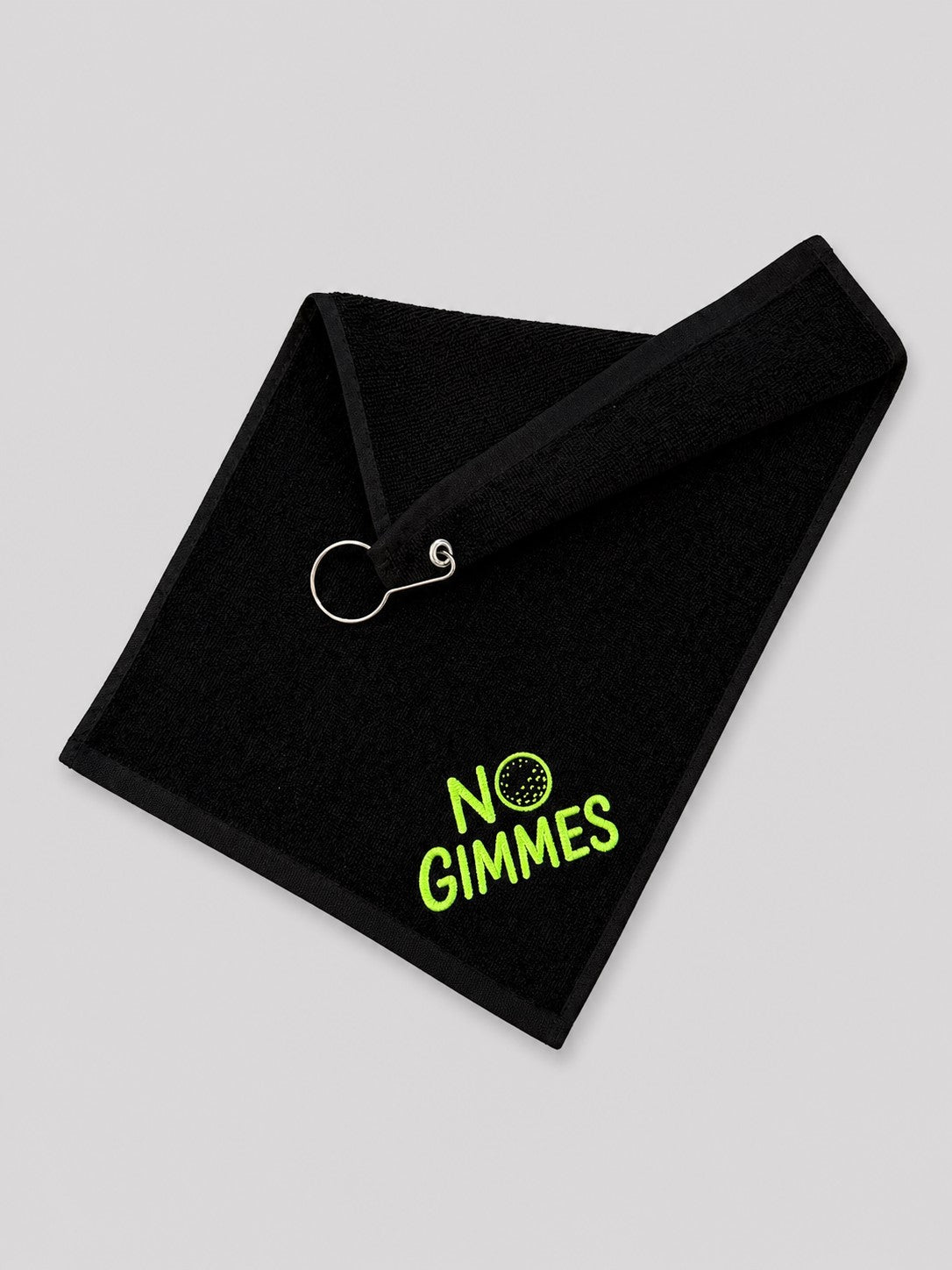 No Gimmes Black Towel - Neon