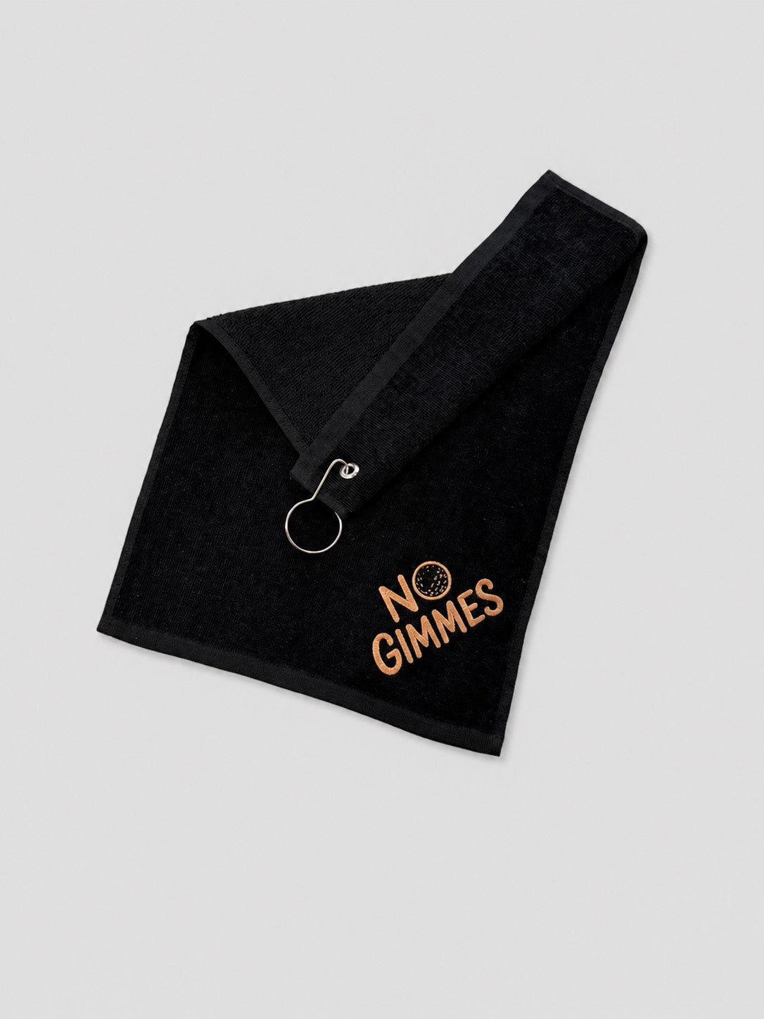 No Gimmes Black Towel - Gold