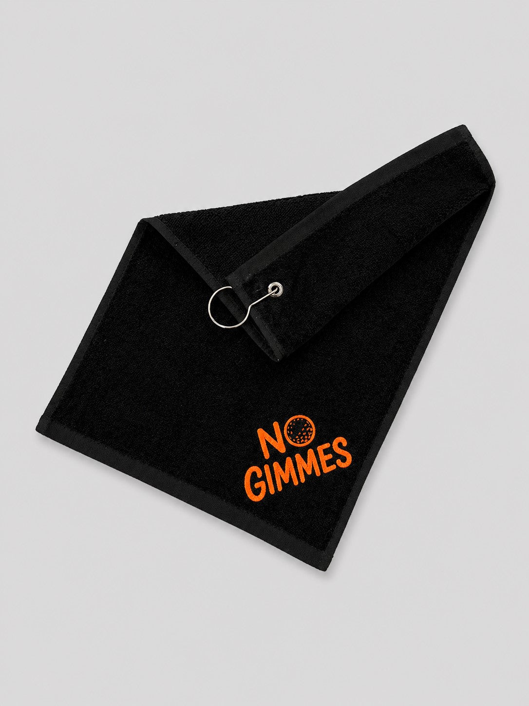 No Gimmes Black Towel - Orange