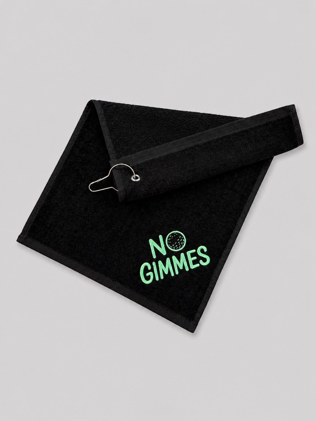No Gimmes Black Towel - Teal