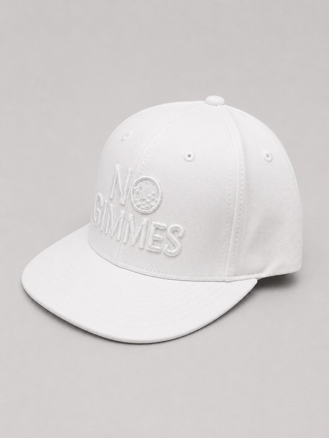 No Gimmes Flex Fit Hat - White on White