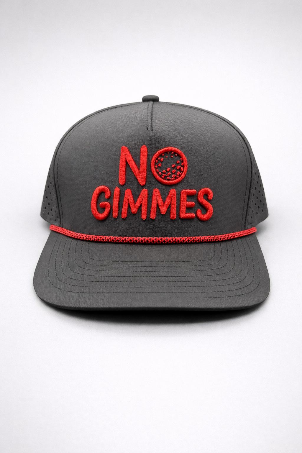 No Gimmes Performance Black - Red-Black Rope Hat