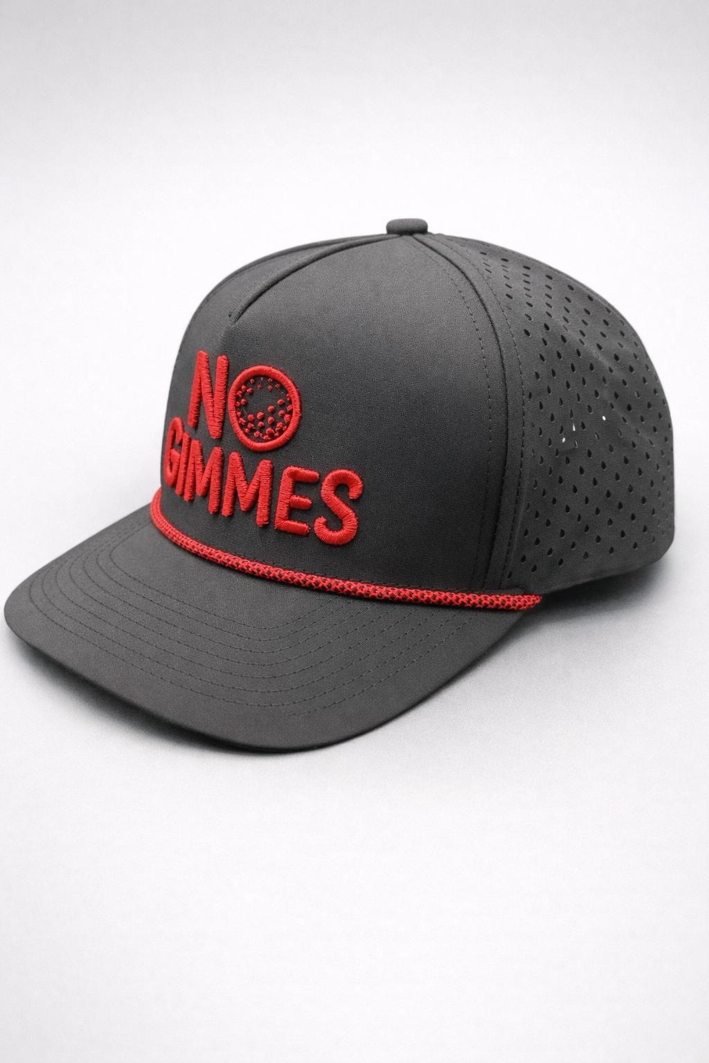 No Gimmes Performance Black - Red-Black Rope Hat