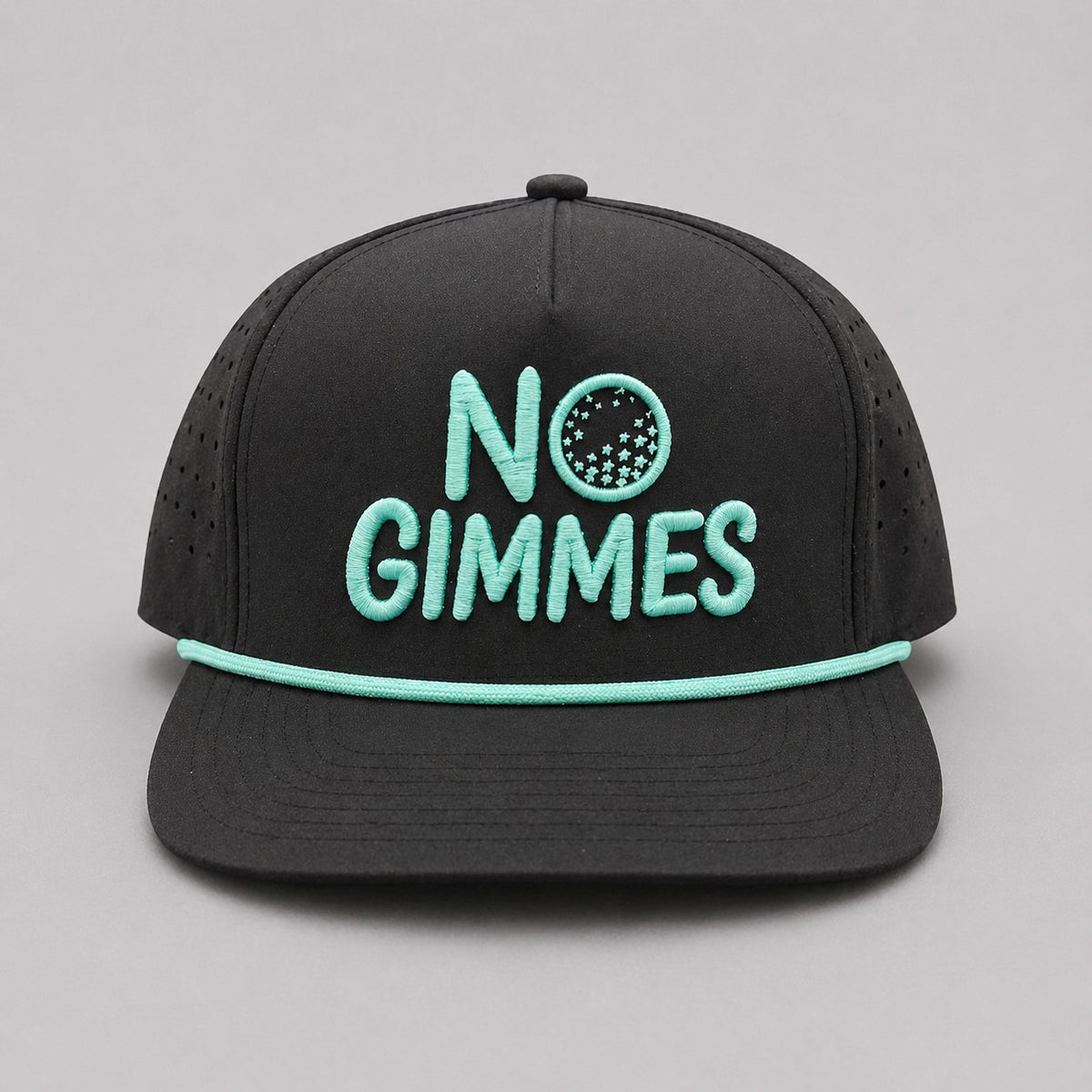 No Gimmes Performance Black - Teal Rope