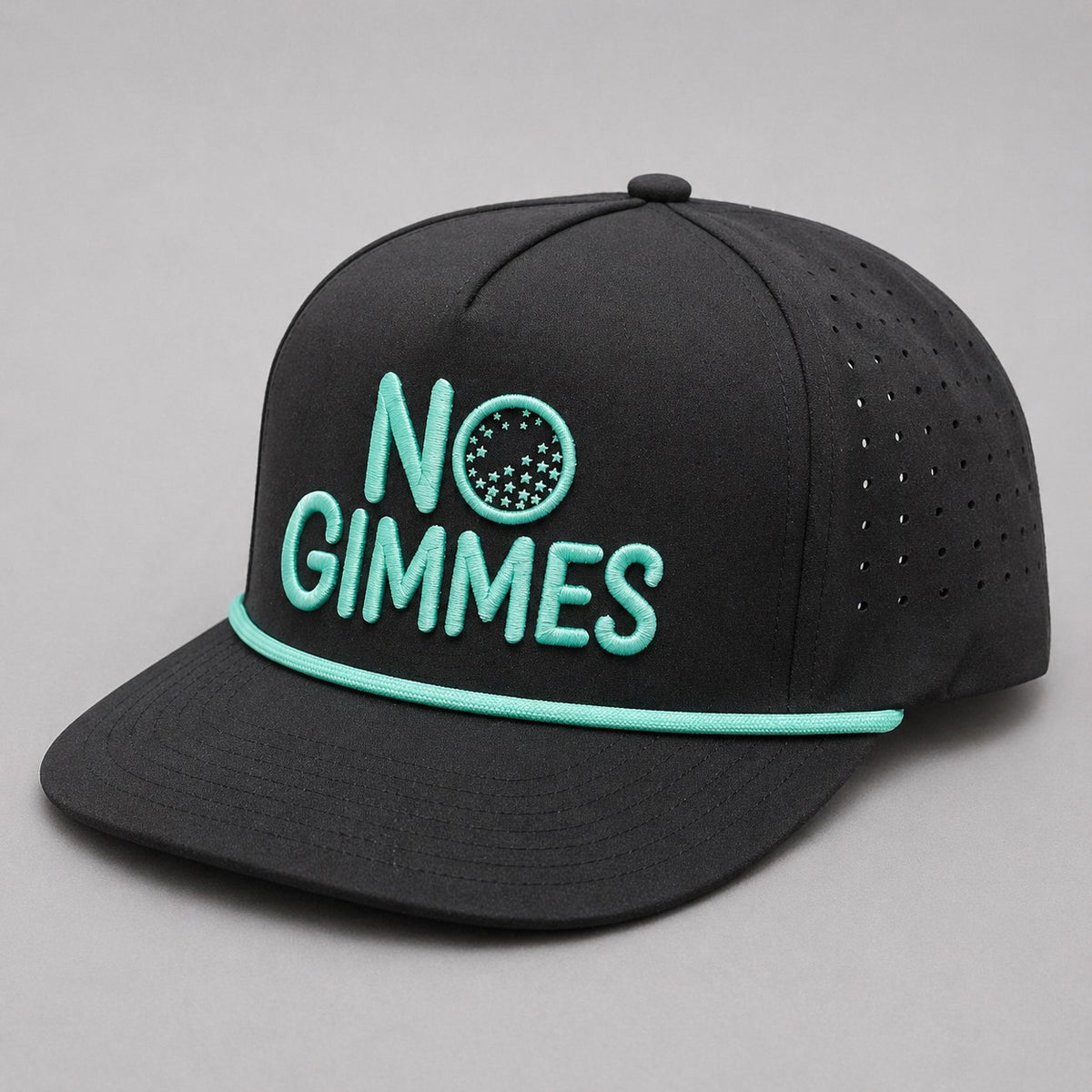 No Gimmes Performance Black - Teal Rope