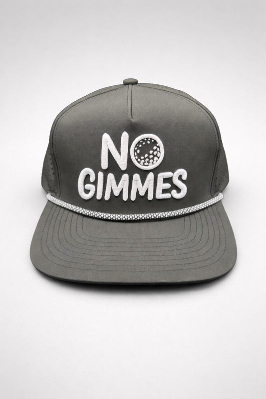 No Gimmes Performance Black - White-Black Rope Hat