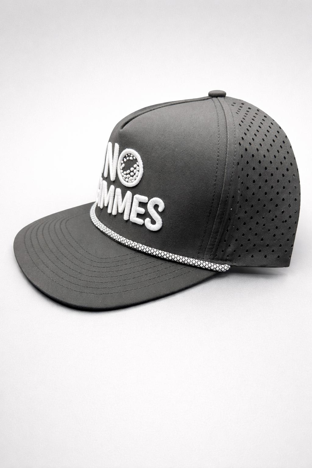 No Gimmes Performance Black - White-Black Rope Hat