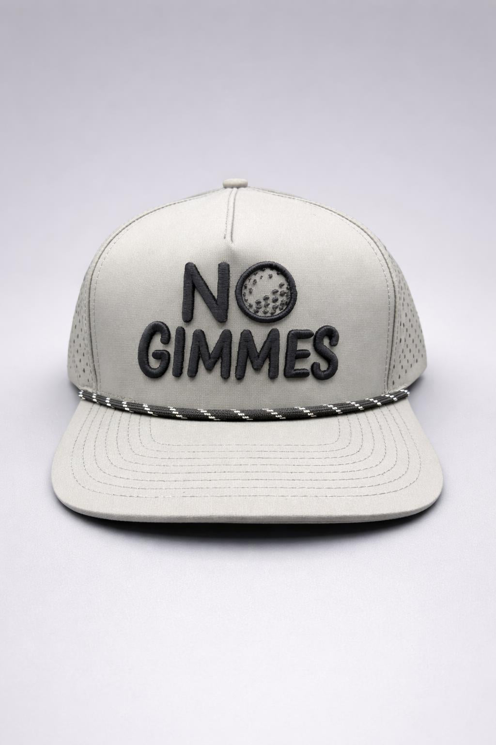 No Gimmes Performance Grey - Black-White Rope Hat