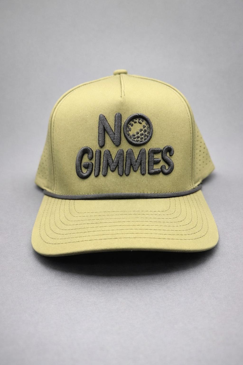 No Gimmes Performance Olive - Black Rope Hat