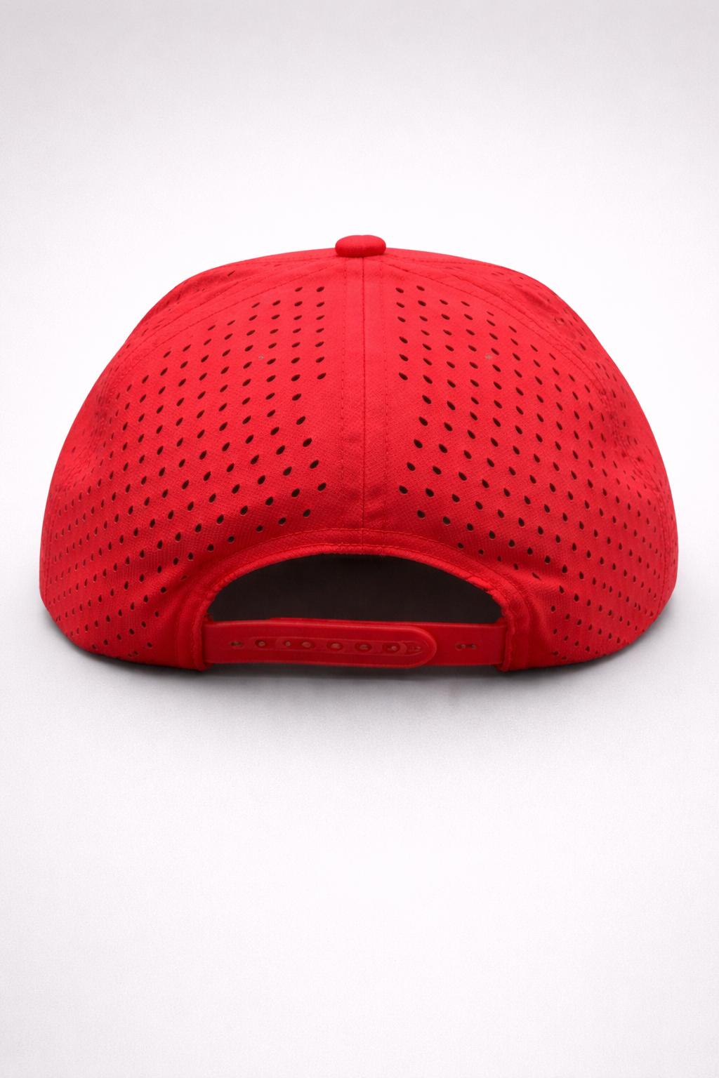 No Gimmes Performance Red - Red-Black Rope Hat
