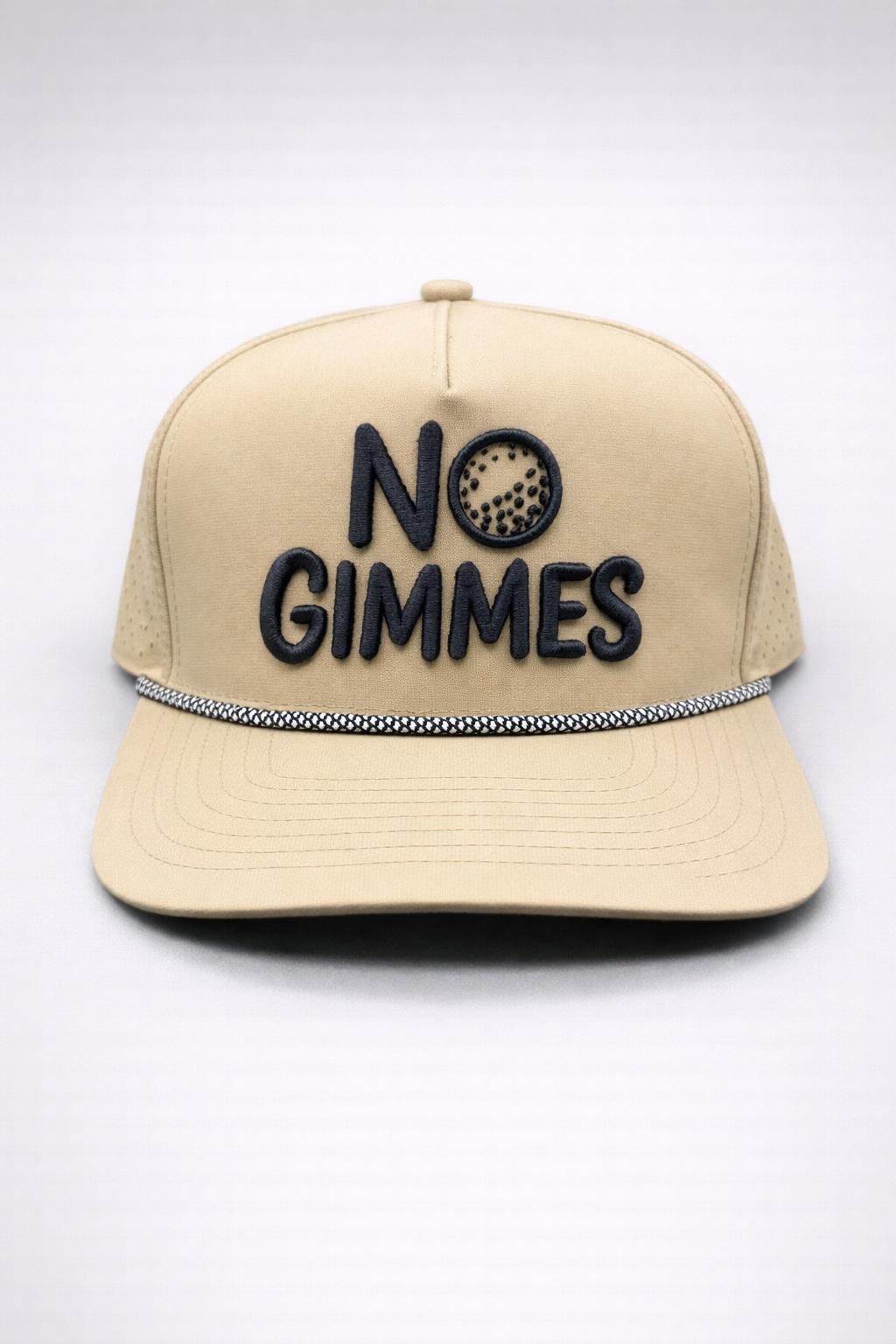 No Gimmes Performance Tan - White-Black Rope Hat