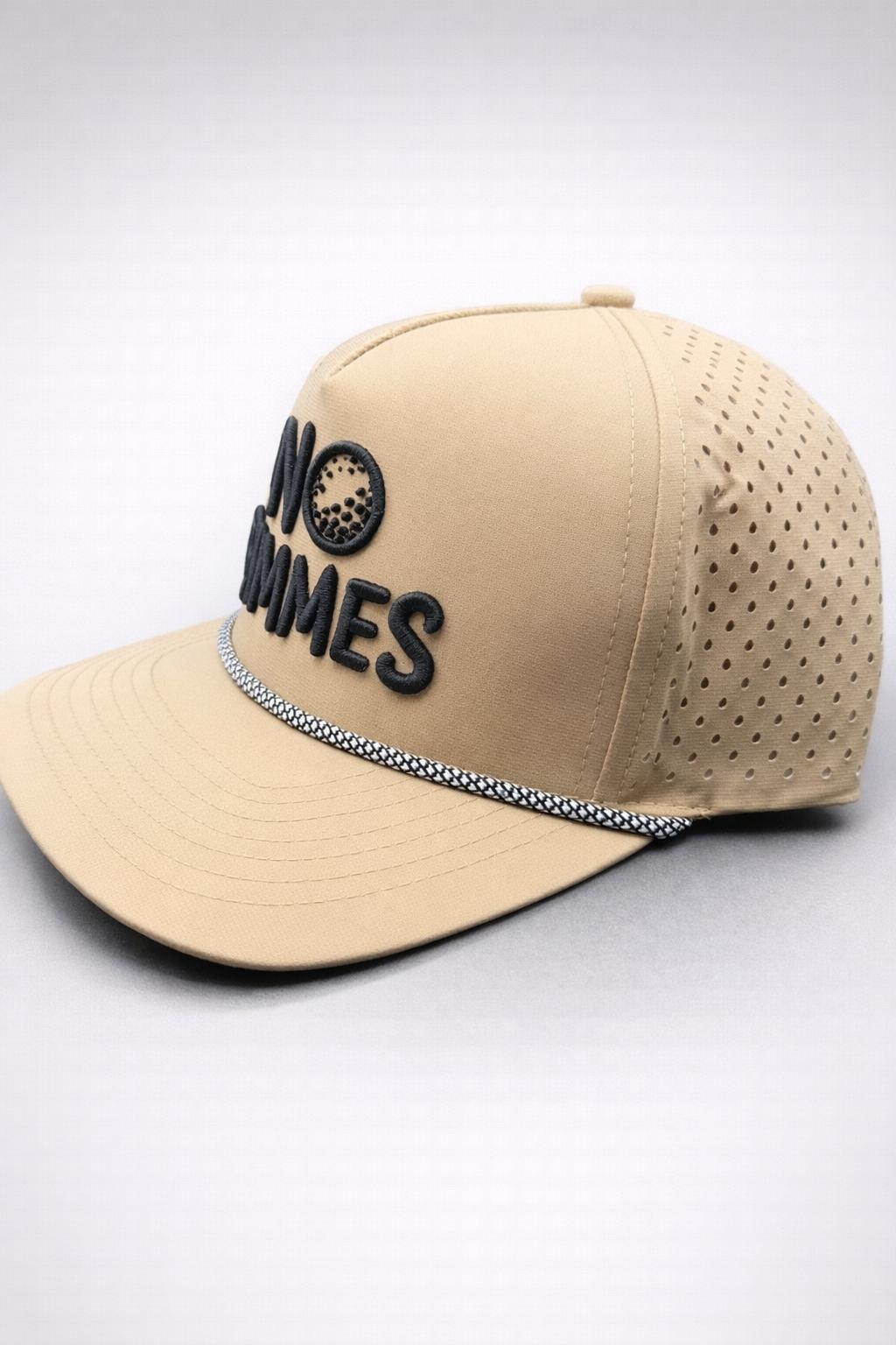No Gimmes Performance Tan - White-Black Rope Hat