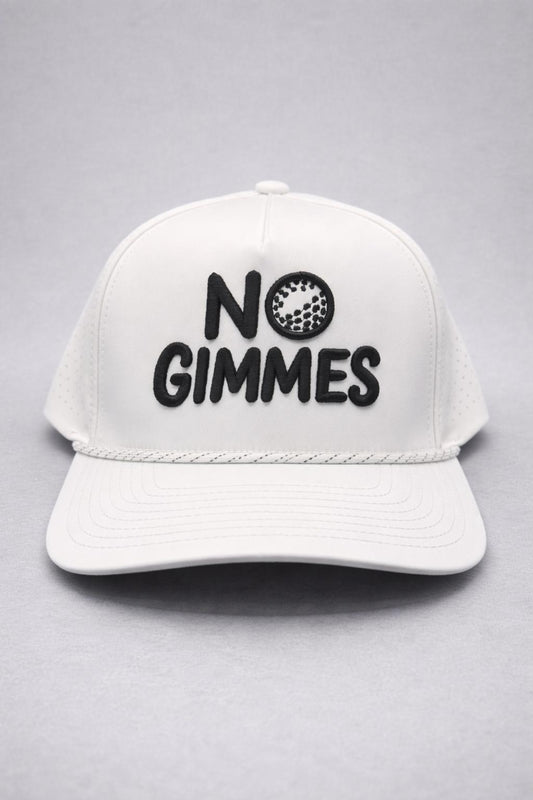 No Gimmes Performance White - Black Rope Hat