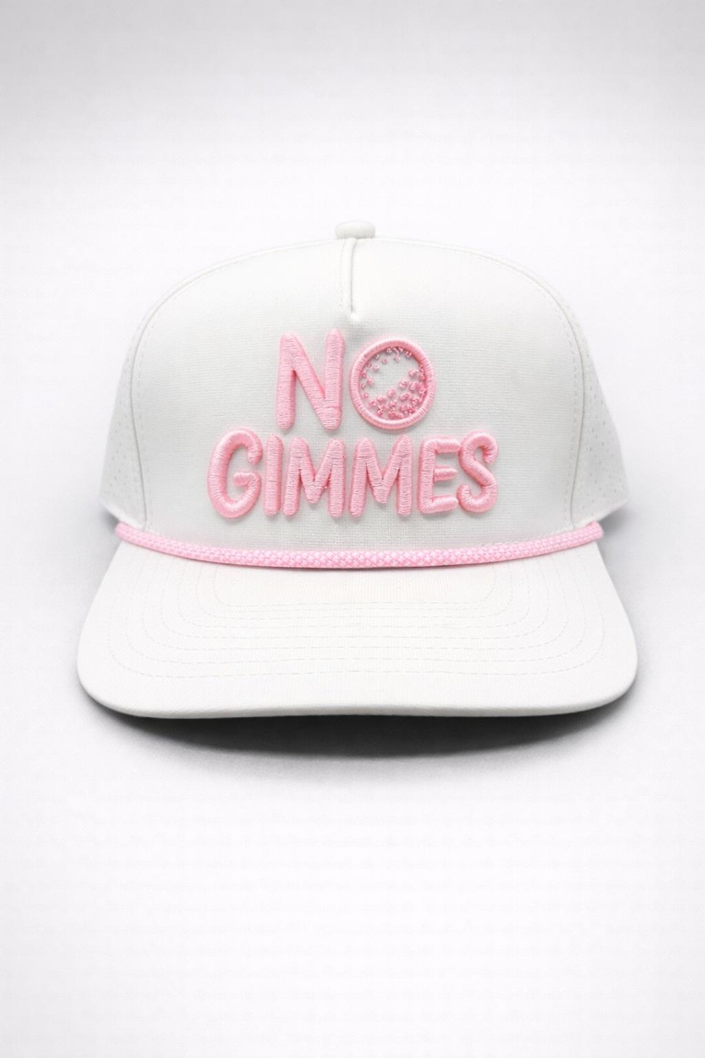 No Gimmes Performance White - Pink-White Rope Hat