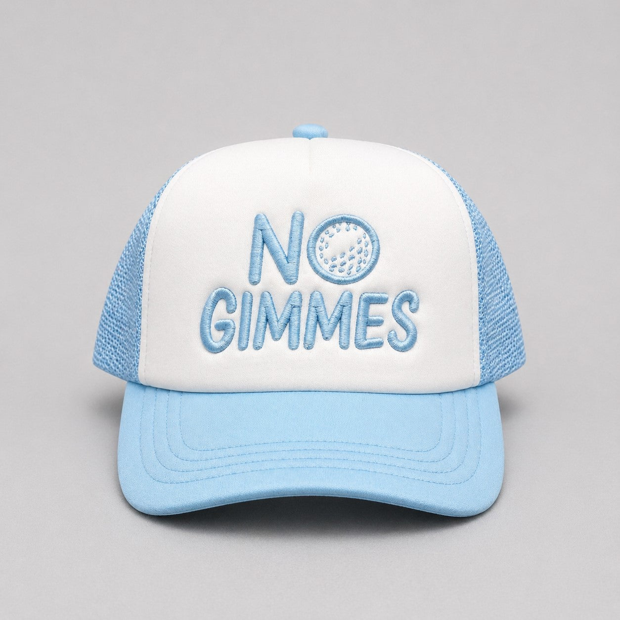 No Gimmes Trucker Hat - Baby Blue - Baby Blue