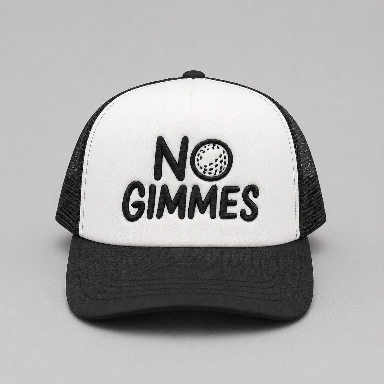 No Gimmes Trucker Hat - Black - Black