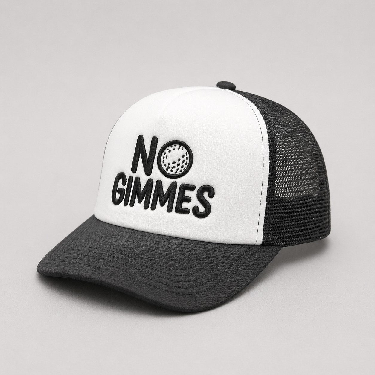 No Gimmes Trucker Hat - Black - Black