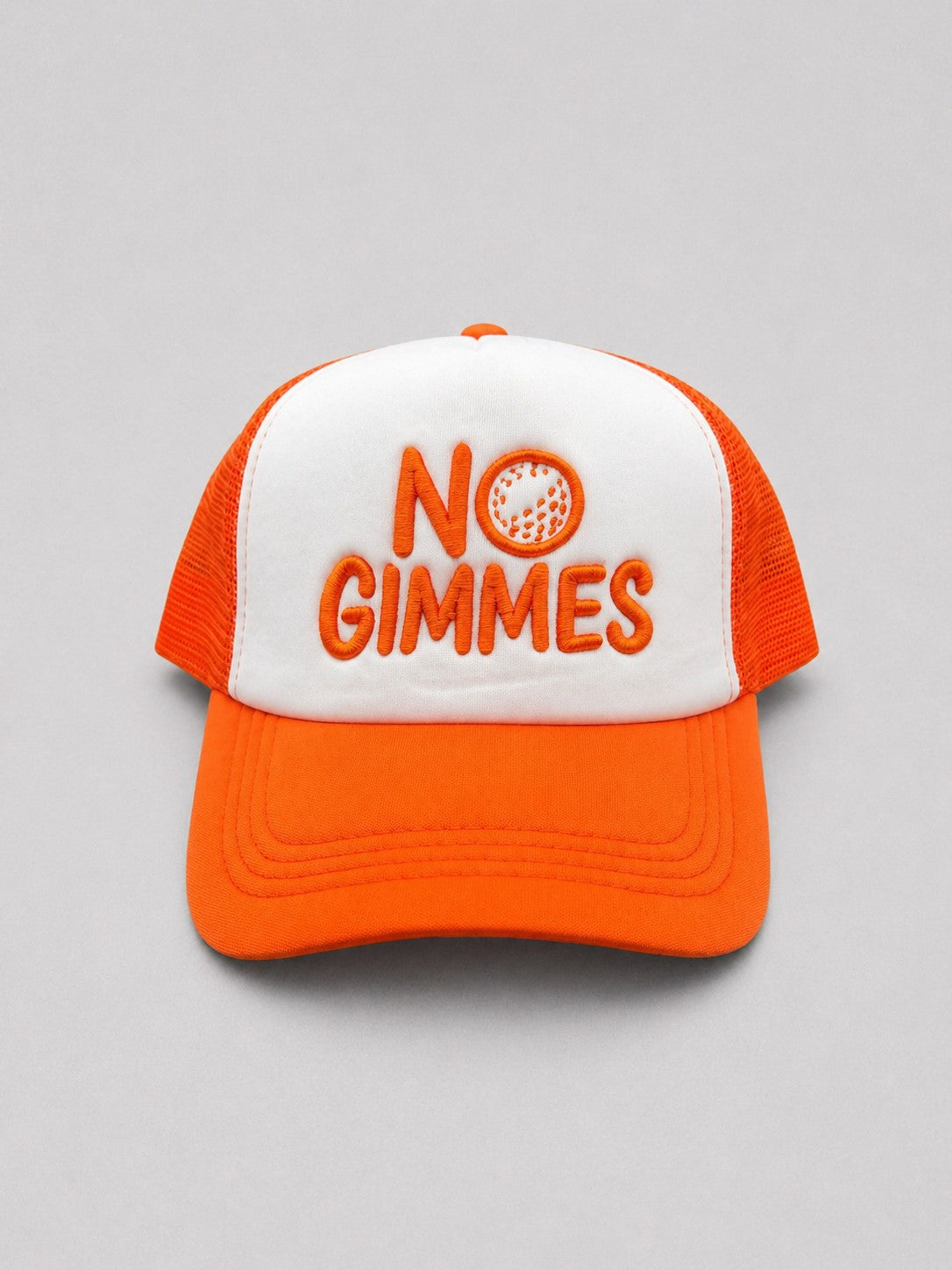 No Gimmes Trucker Hat - Orange - Orange