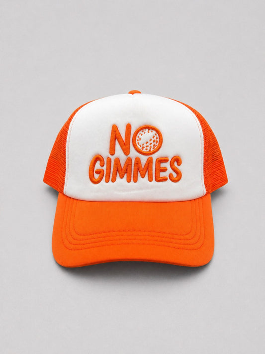 No Gimmes Trucker Hat - Orange - Orange