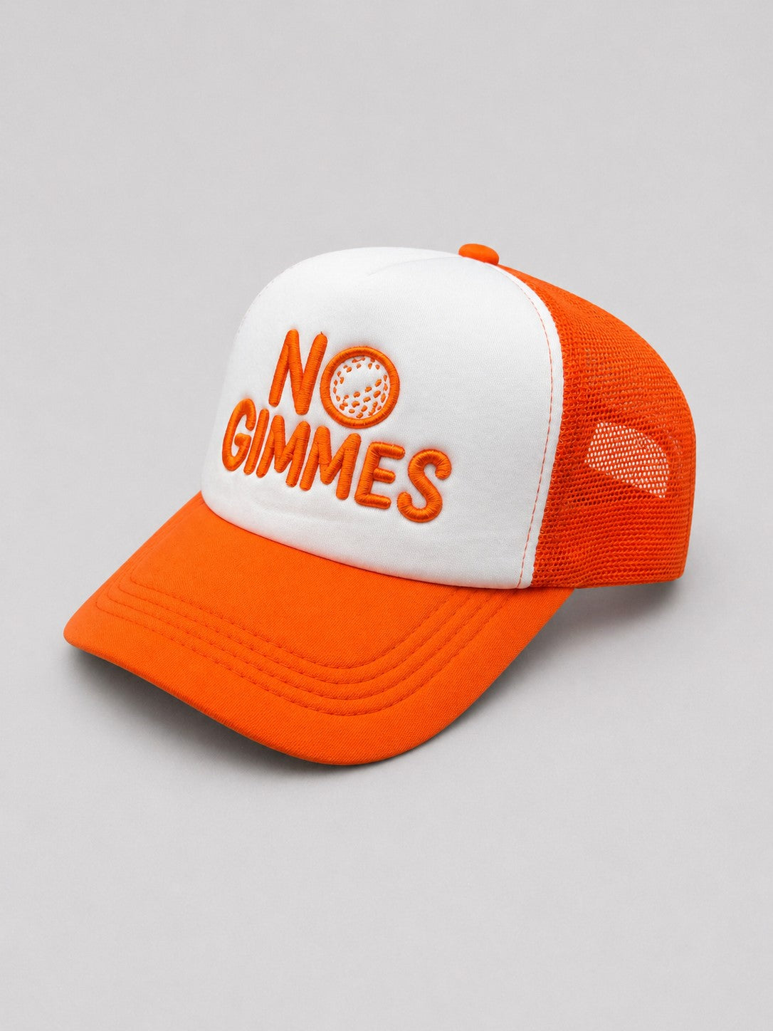No Gimmes Trucker Hat - Orange - Orange