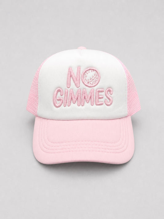 No Gimmes Trucker Hat - Pink - Pink