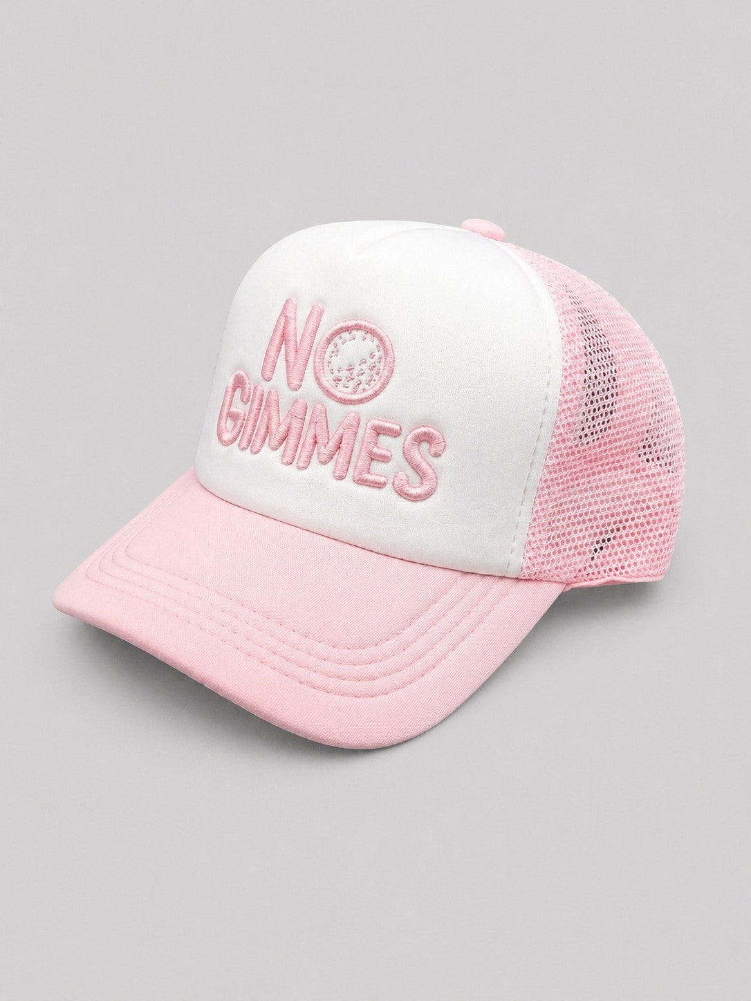 No Gimmes Trucker Hat - Pink - Pink