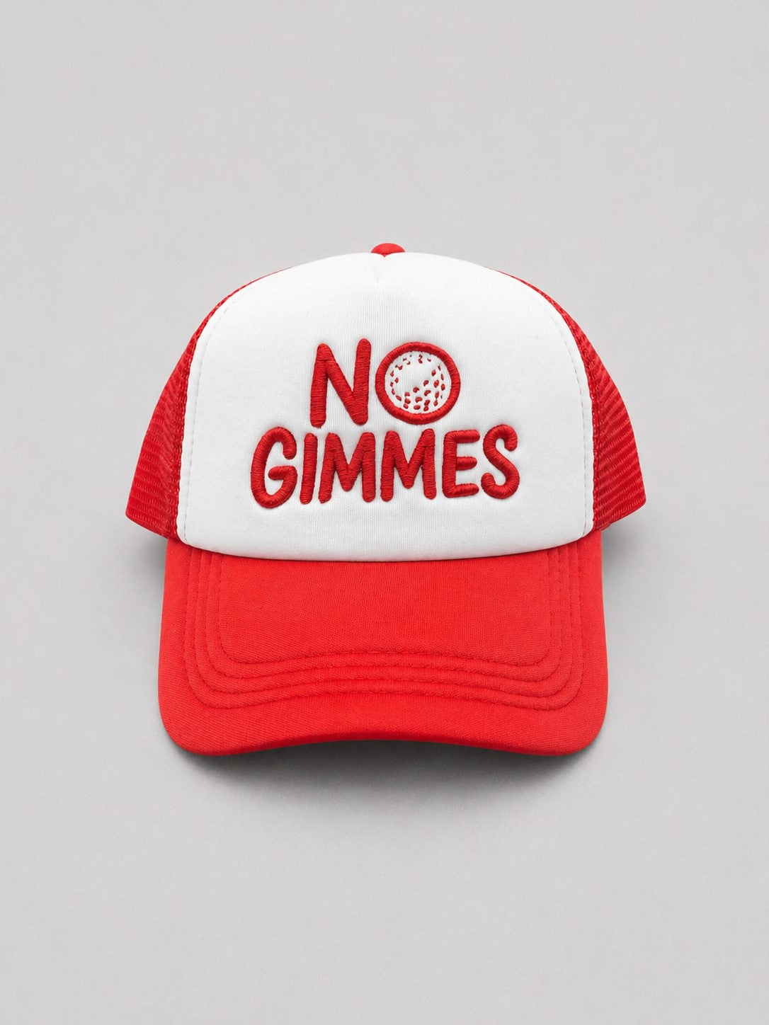 No Gimmes Trucker Hat - Red - Red