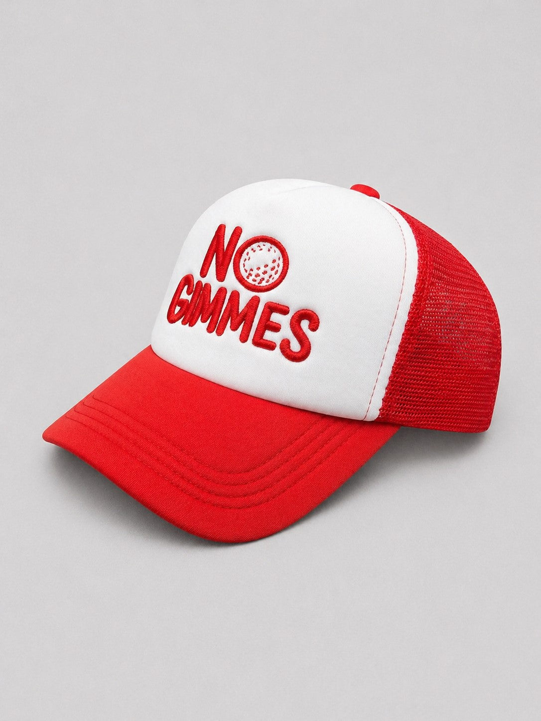 No Gimmes Trucker Hat - Red - Red