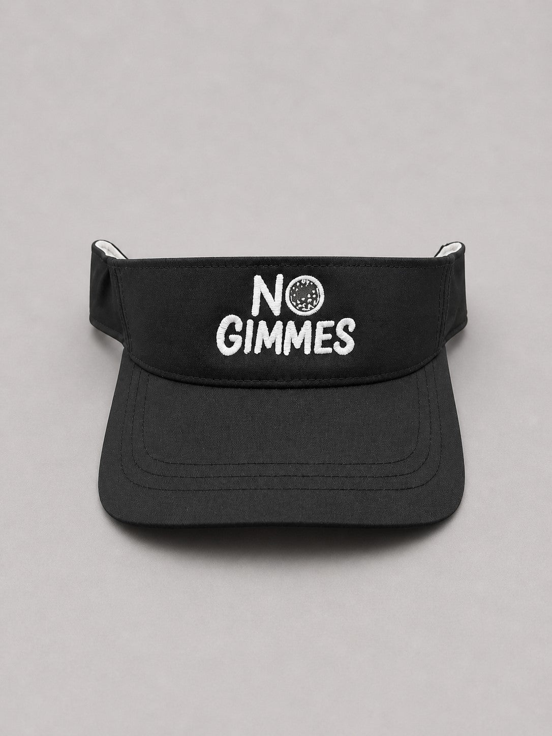 No Gimmes Visor - Black - White Letters