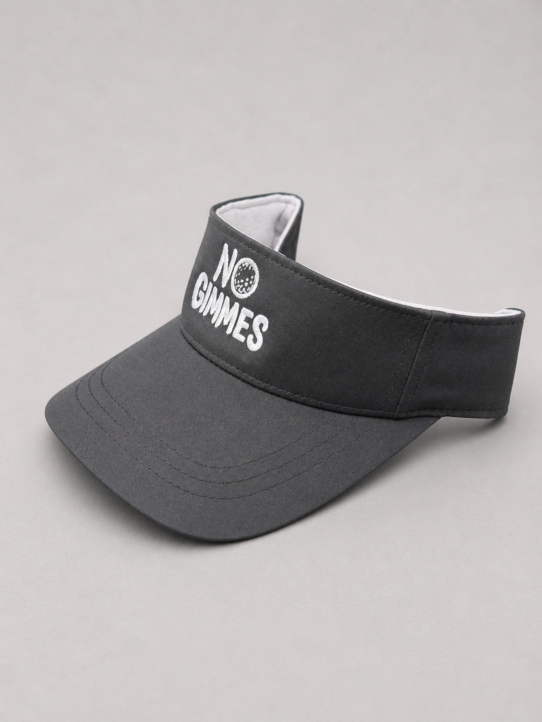 No Gimmes Visor - Black - White Letters