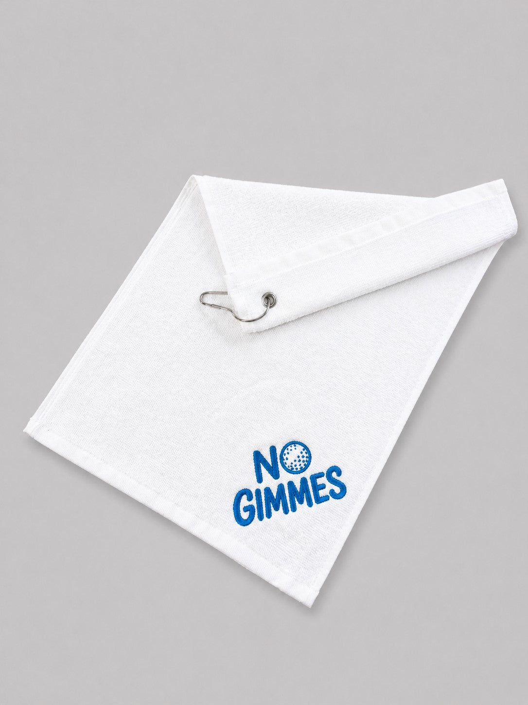 No Gimmes White Towel - Baby Blue