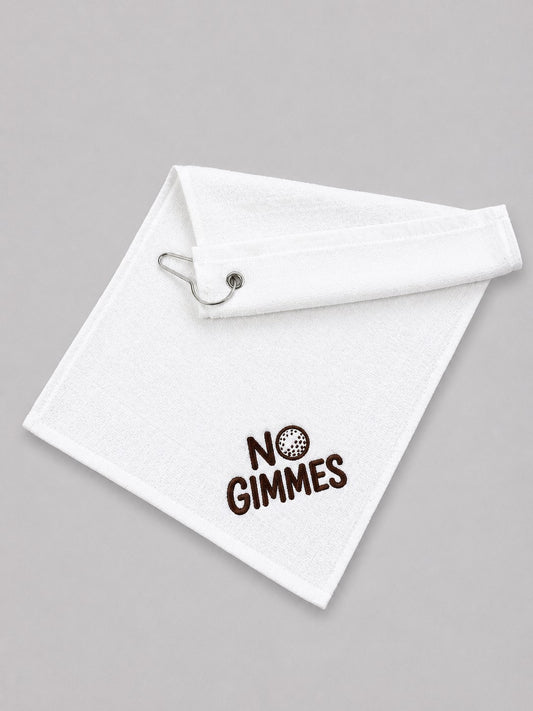 No Gimmes White Towel - Brown