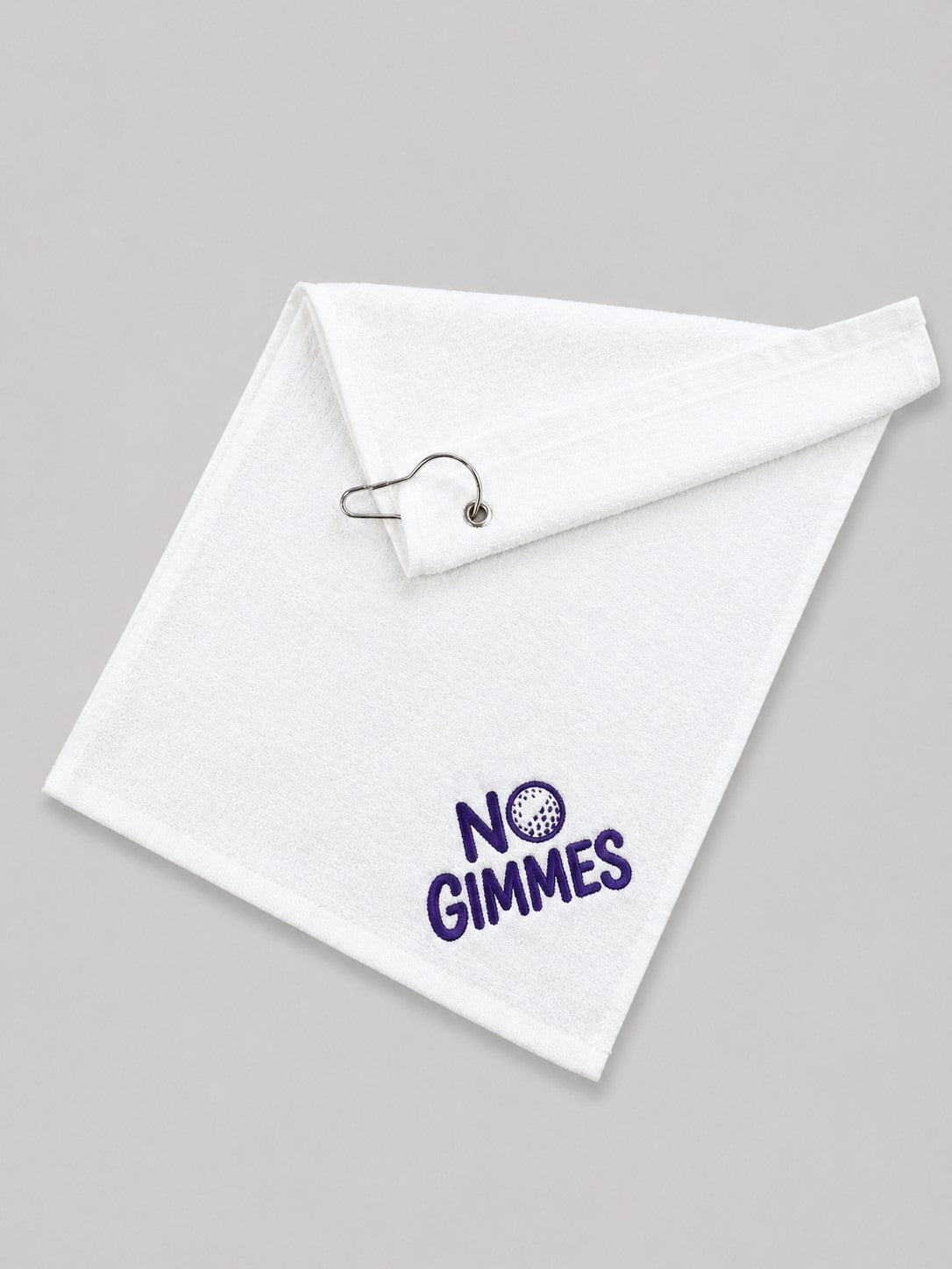 No Gimmes White Towel - Purple